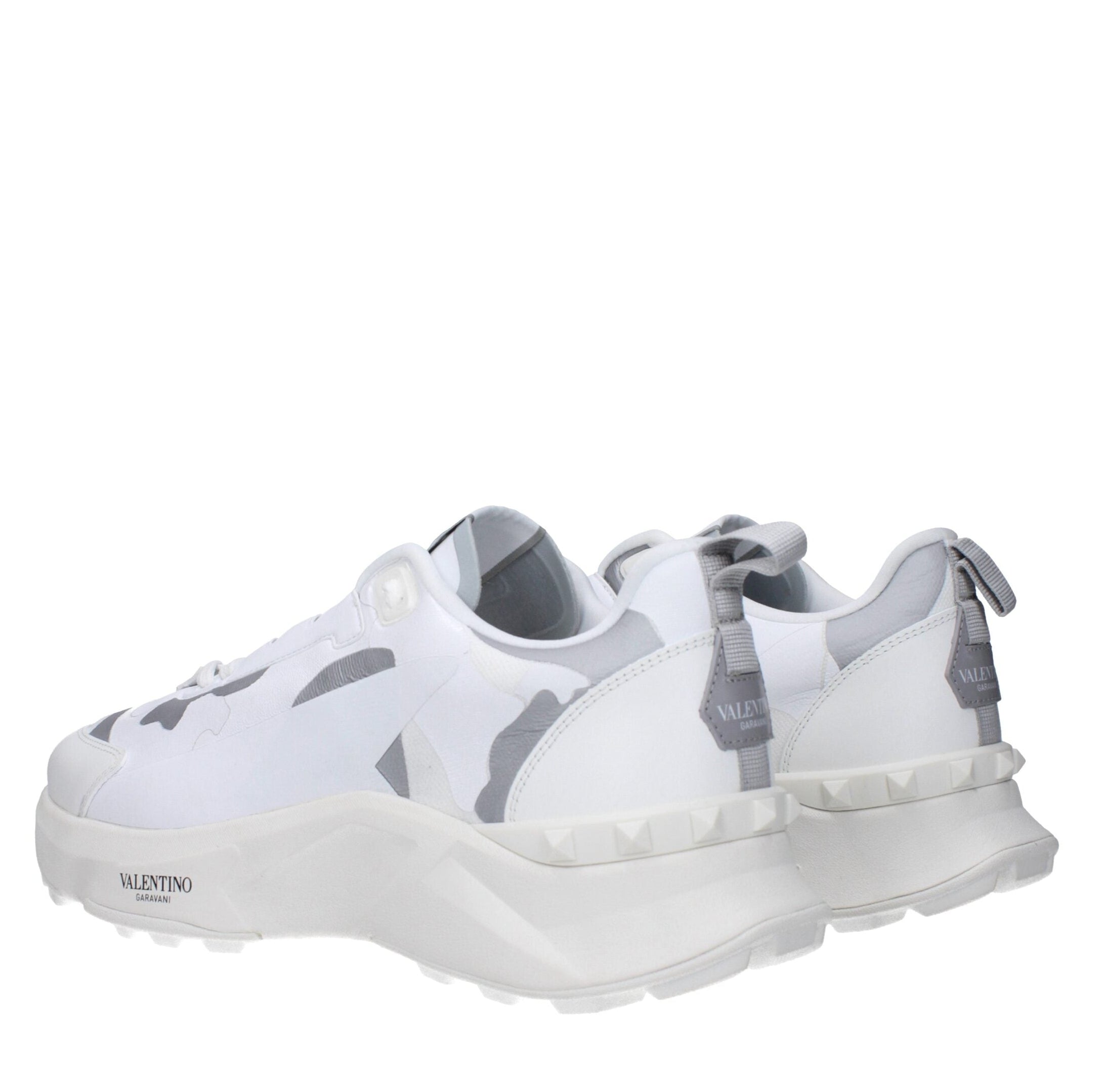 White Fabric Athletic Sneakers