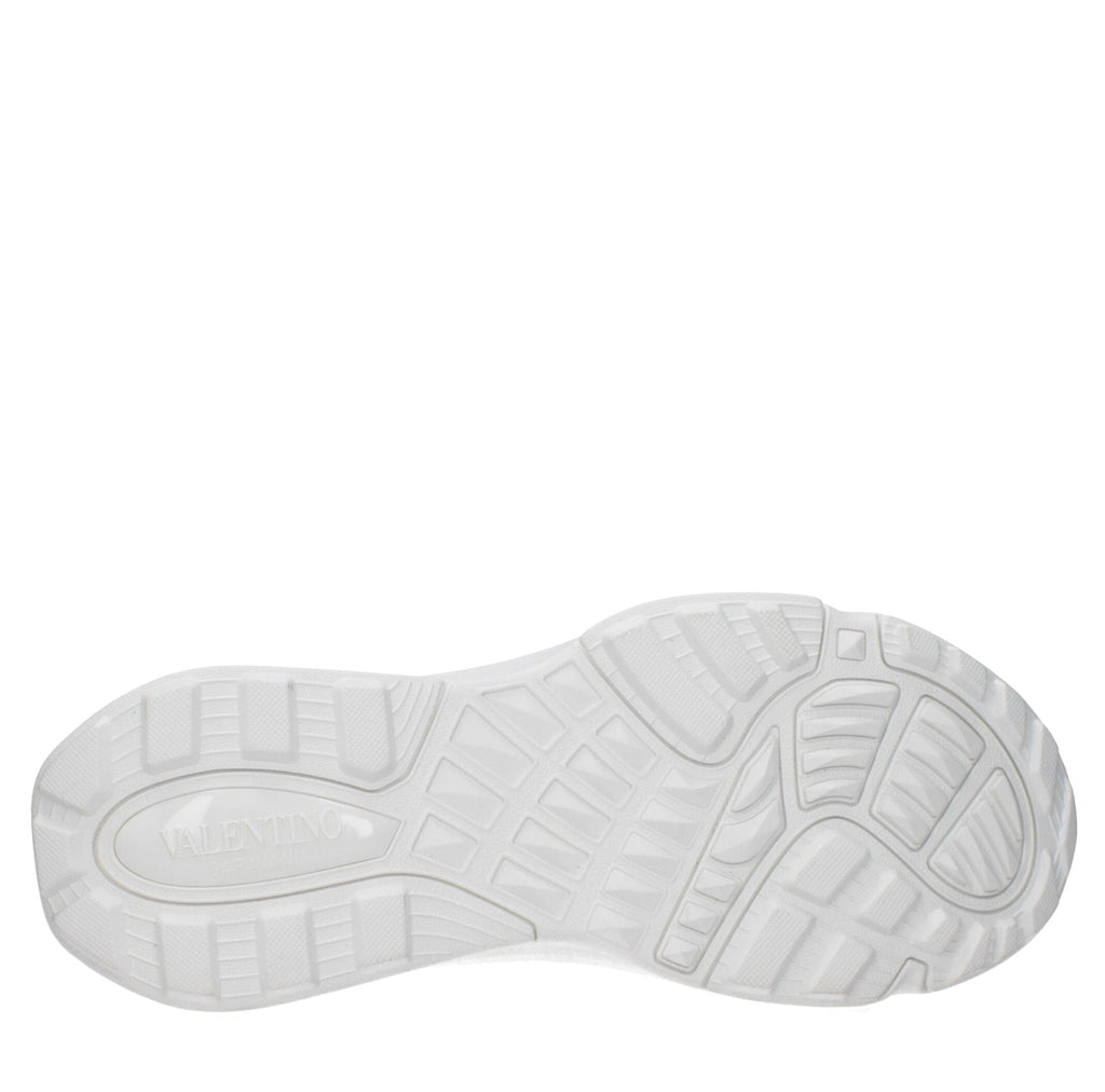 White Fabric Athletic Sneakers