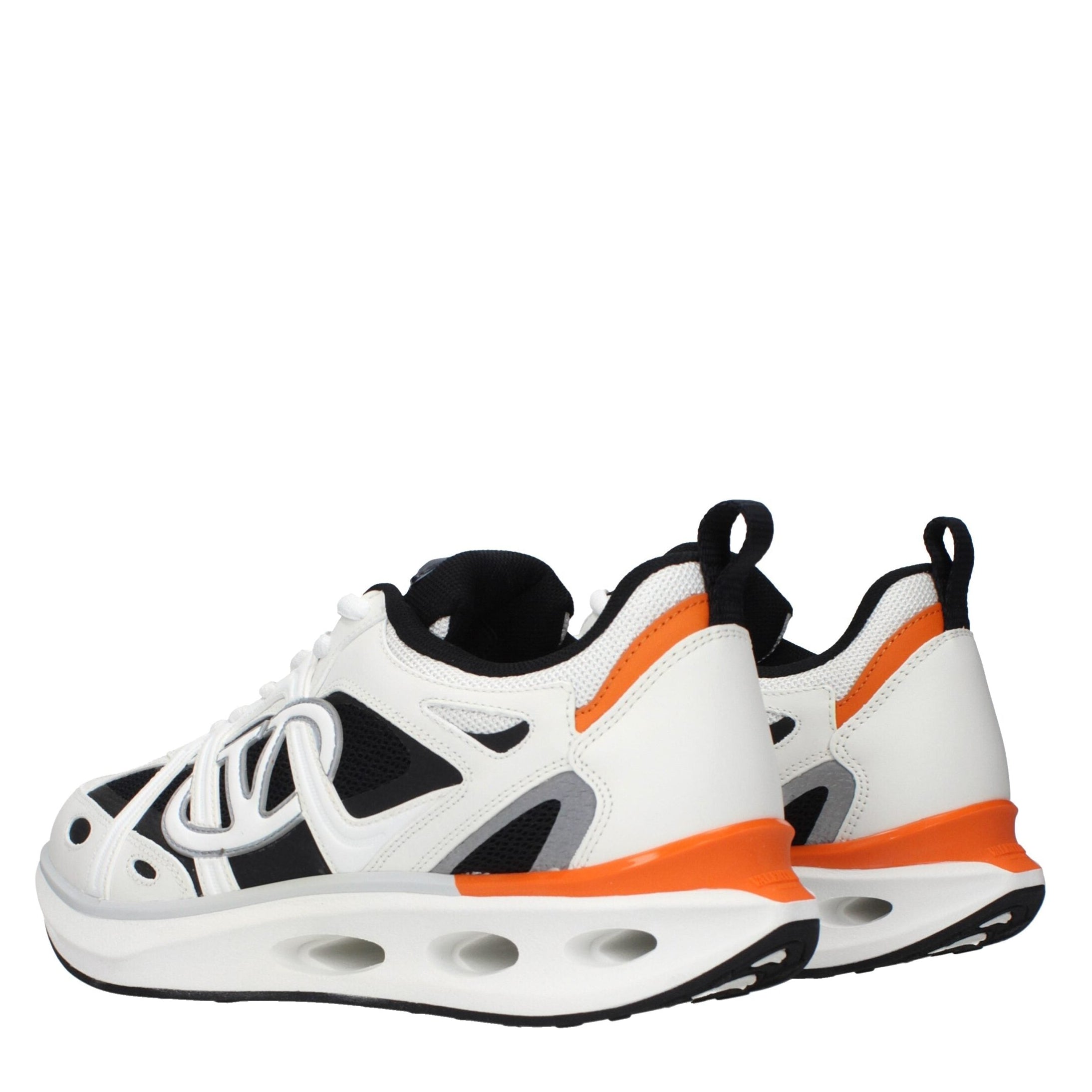 White Fabric Athletic Sneakers