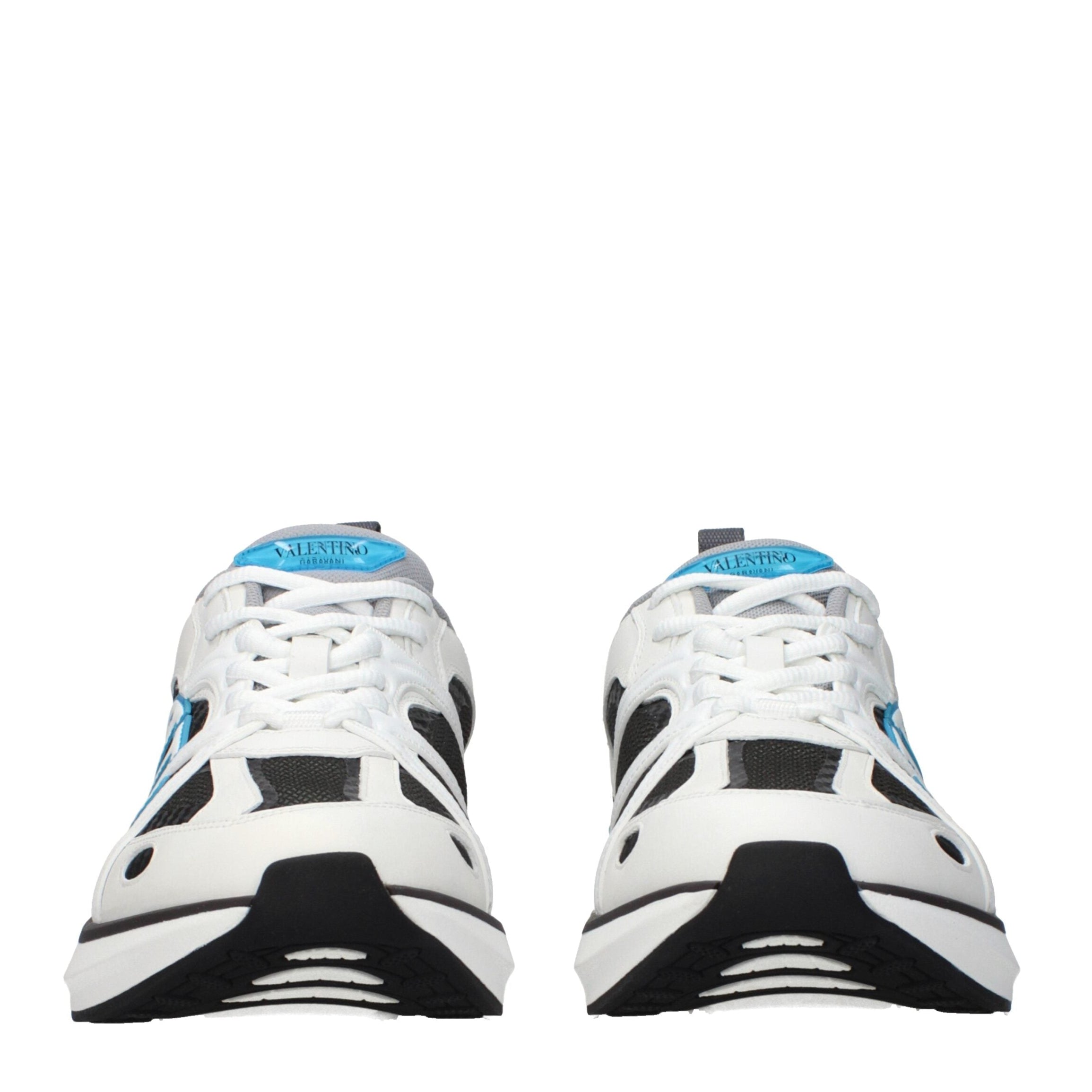 White Fabric Athletic Sneakers