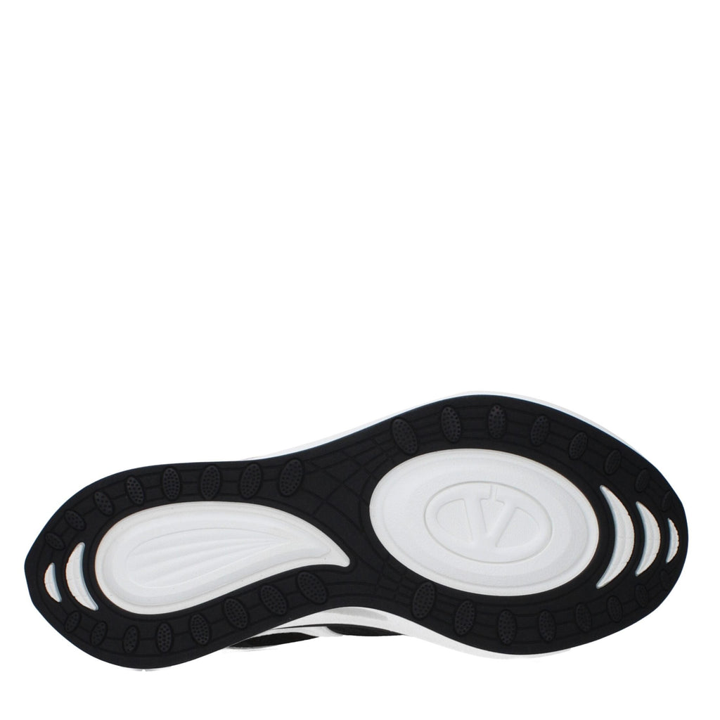 White Fabric Athletic Sneakers