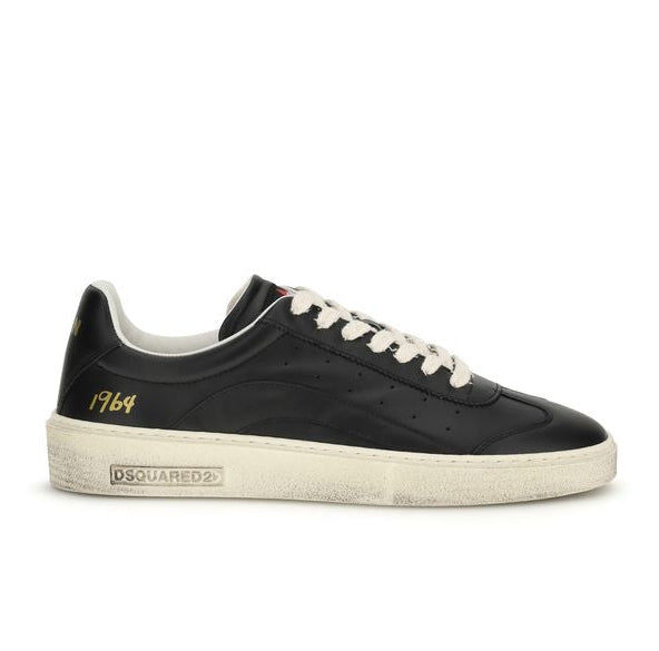 Black Calf Leather Bos Taurus Low Top Sneakers