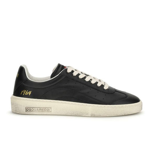Black Calf Leather Bos Taurus Low Top Sneakers