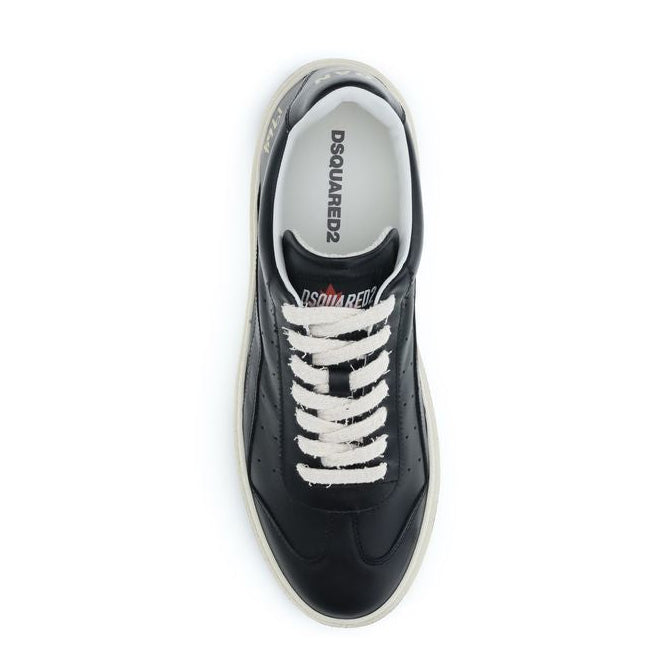 Black Calf Leather Bos Taurus Low Top Sneakers