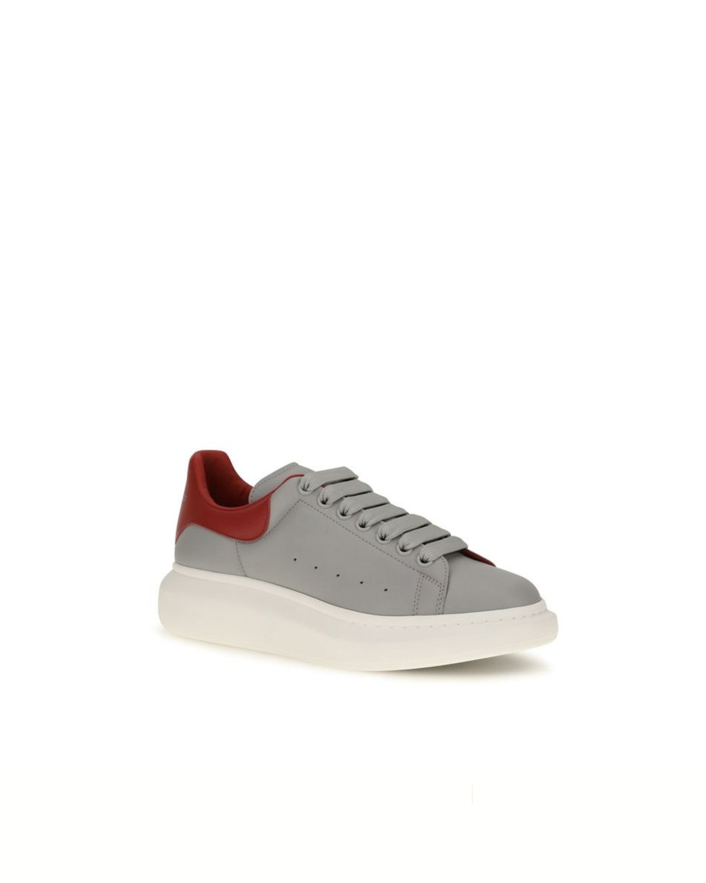 Alexander McQueen - Oversized Sneakers Grigie e Rosse in Pelle