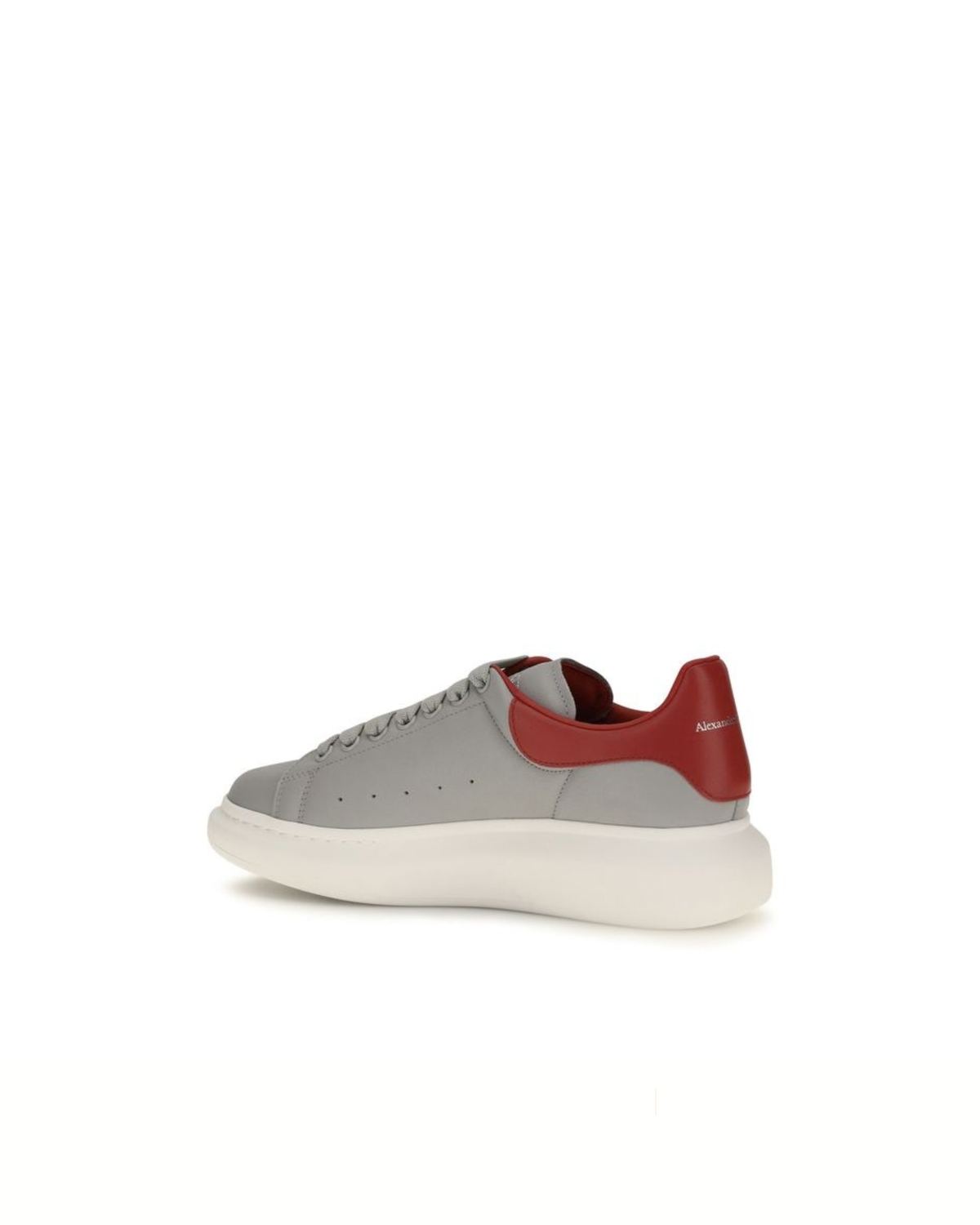 Alexander McQueen - Oversized Sneakers Grigie e Rosse in Pelle