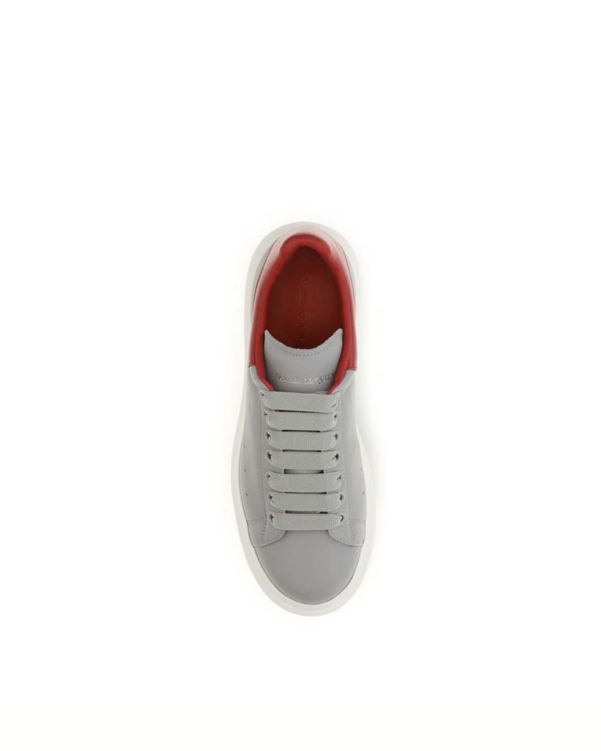 Alexander McQueen - Oversized Sneakers Grigie e Rosse in Pelle
