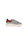 Alexander McQueen - Oversized Sneakers Grigie e Rosse in Pelle