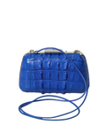Balenciaga – Crocodile Skin Leather Evening Clutch Bag Blue Electrique