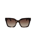 Dsquared2 – Occhiali da Sole Cat-Eye Havana con Logo Metallico Dorato