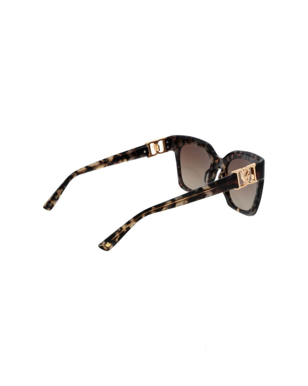 Dsquared2 – Occhiali da Sole Cat-Eye Havana con Logo Metallico Dorato