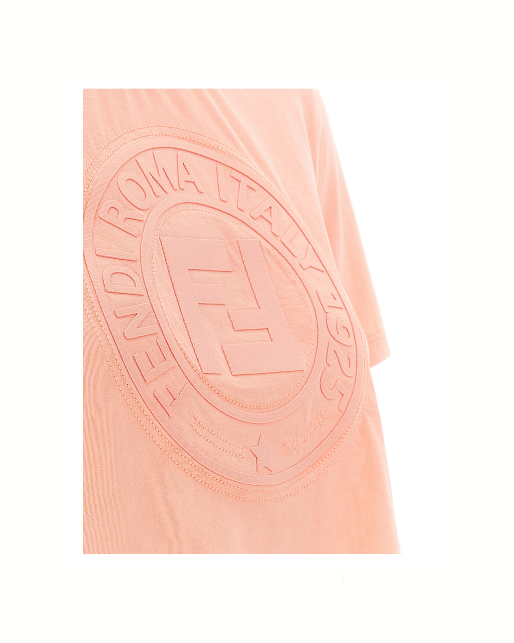 Fendi Roma Embroidered Crop T-Shirt