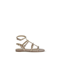 Valentino Garavani – Sandali Rockstud Flat in Pelle Nude
