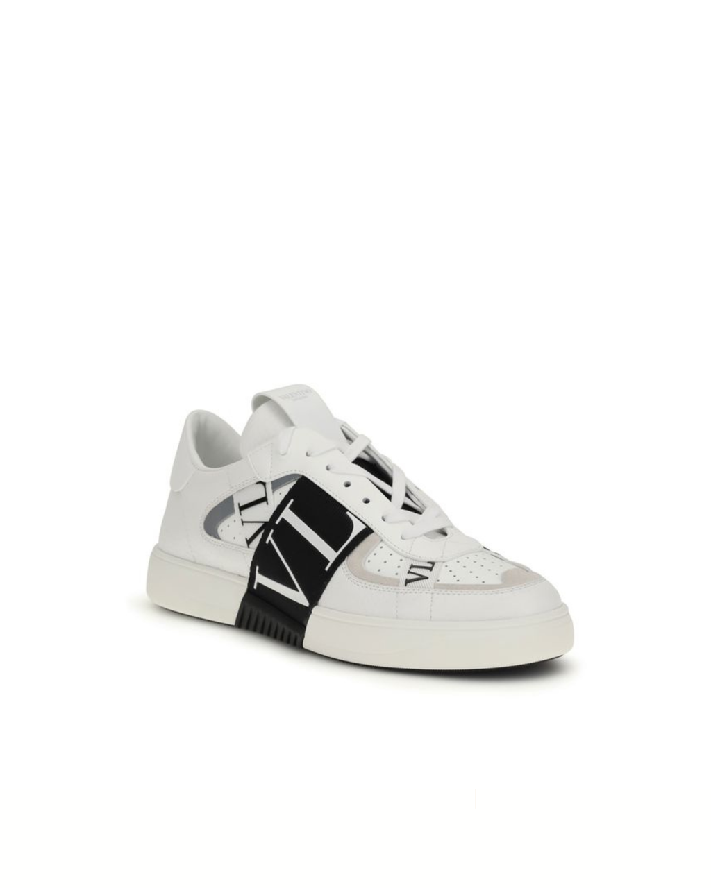 Valentino Garavani VL7N Low-Top Sneakers in Pelle Bianca e Nera