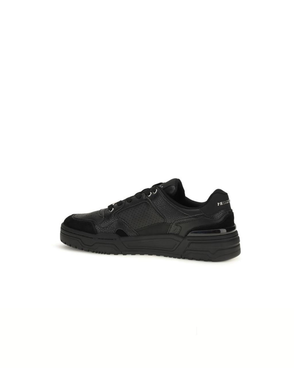 Philipp Plein Predator V2 Low Top Sneakers Nere con Logo Hexagon PP