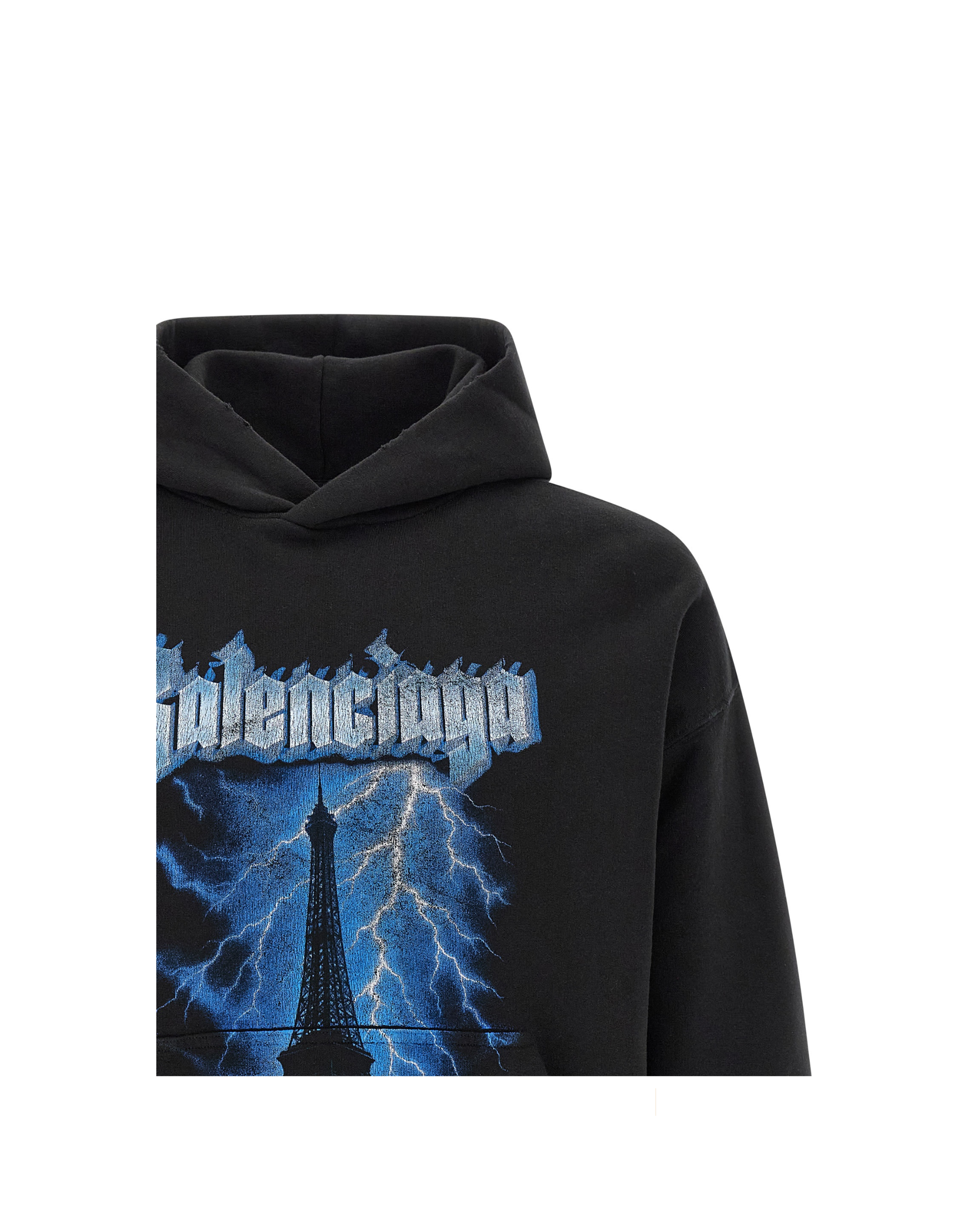 Balenciaga – Felpa con Cappuccio Paris Thunderstorm