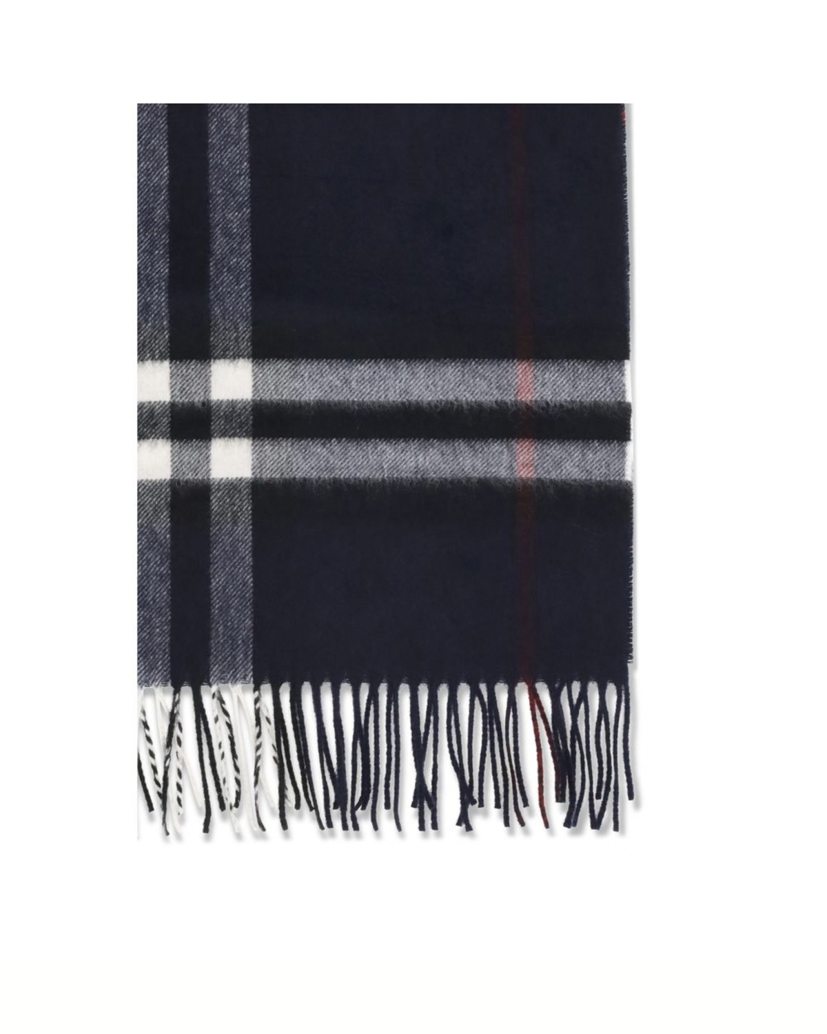 Burberry - Check Scarf in Cashmere Blu Navy