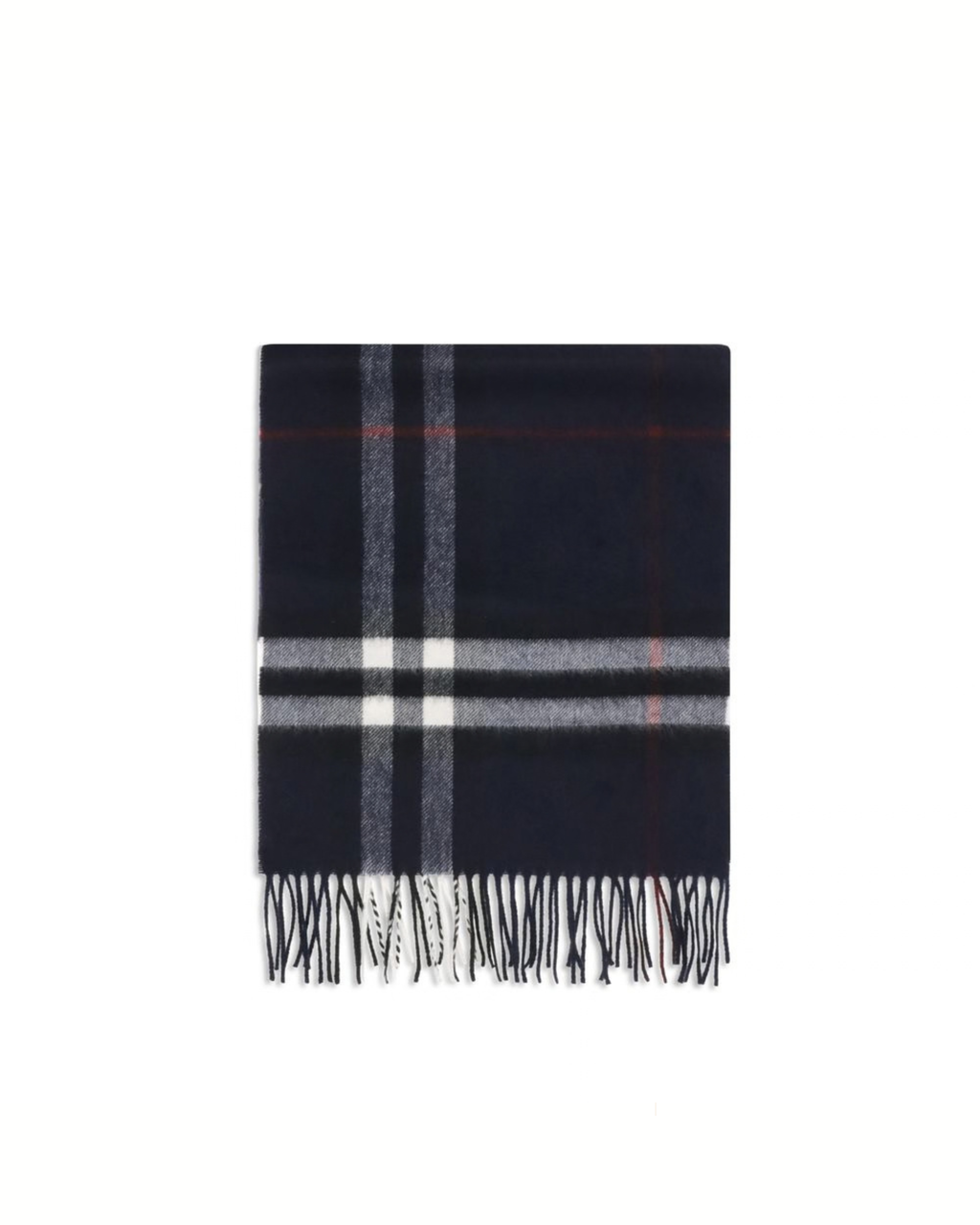Burberry - Check Scarf in Cashmere Blu Navy