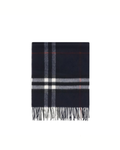 Burberry - Check Scarf in Cashmere Blu Navy