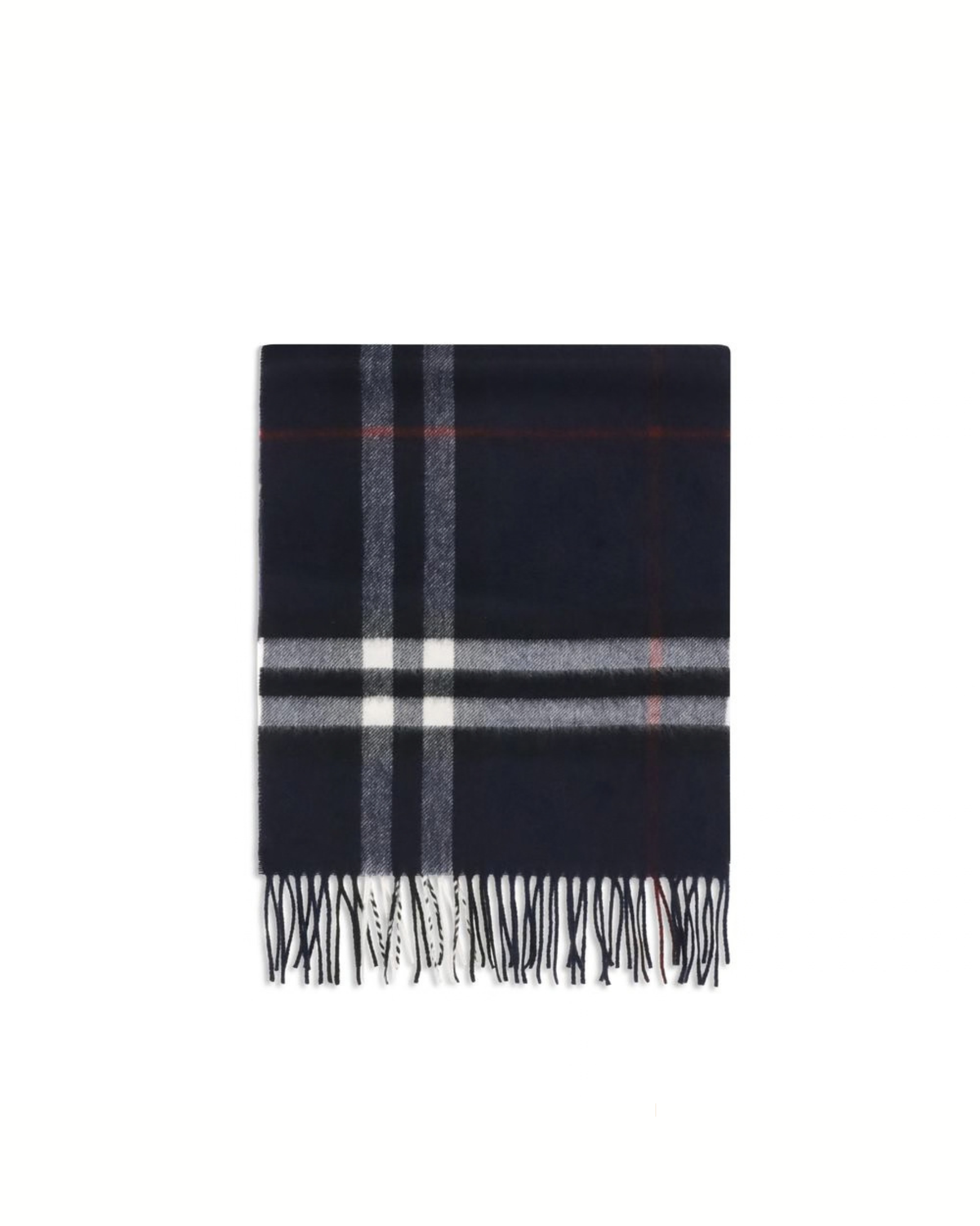 Burberry - Check Scarf in Cashmere Blu Navy