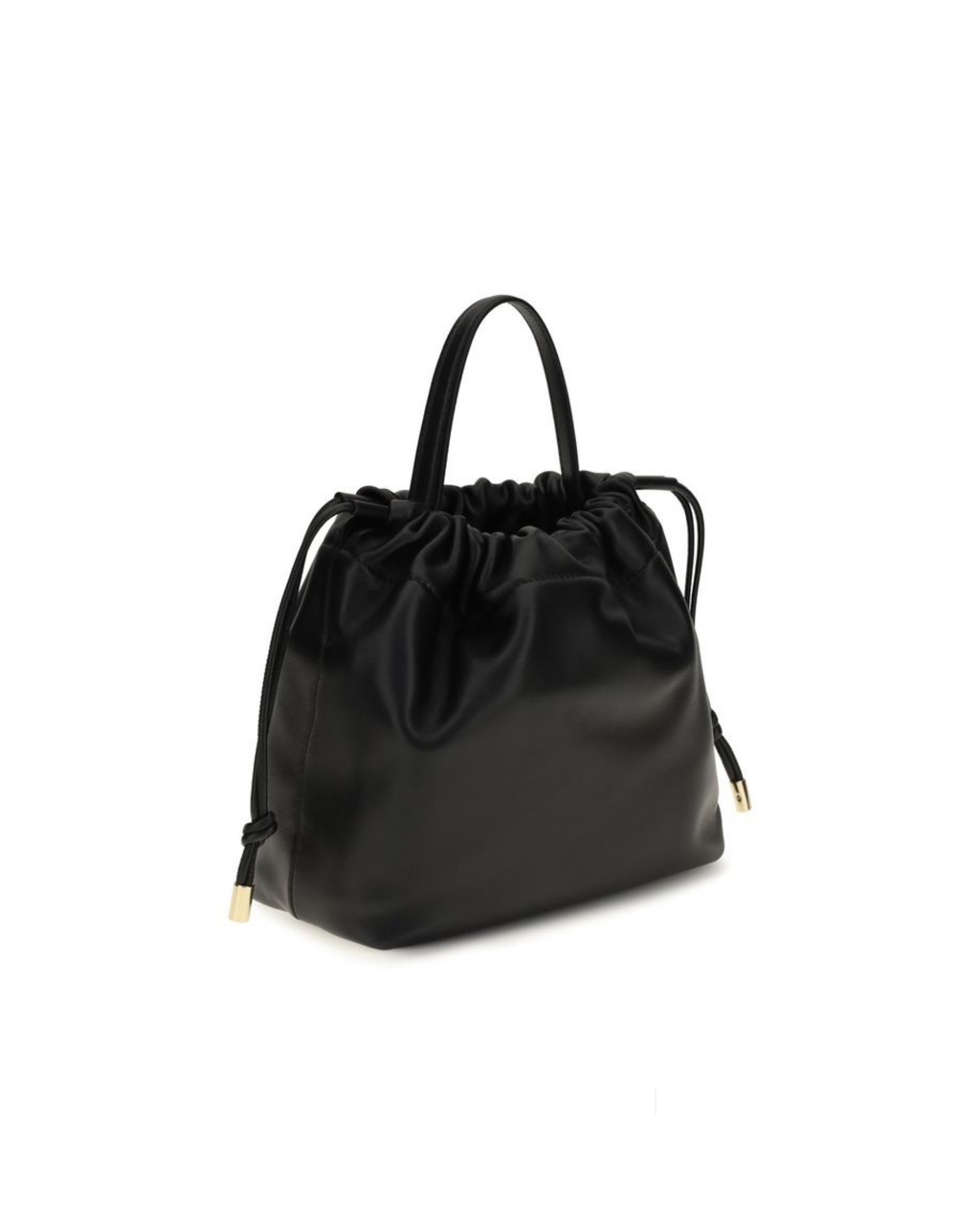 Chloé - Icons Shoulder Bag in Pelle Nera con Chiusura a Coulisse