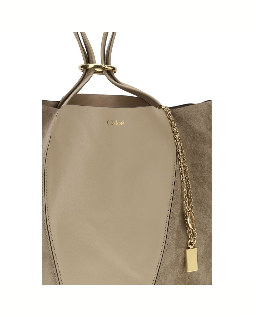 Chloé Spin Shoulder Bag Beige
