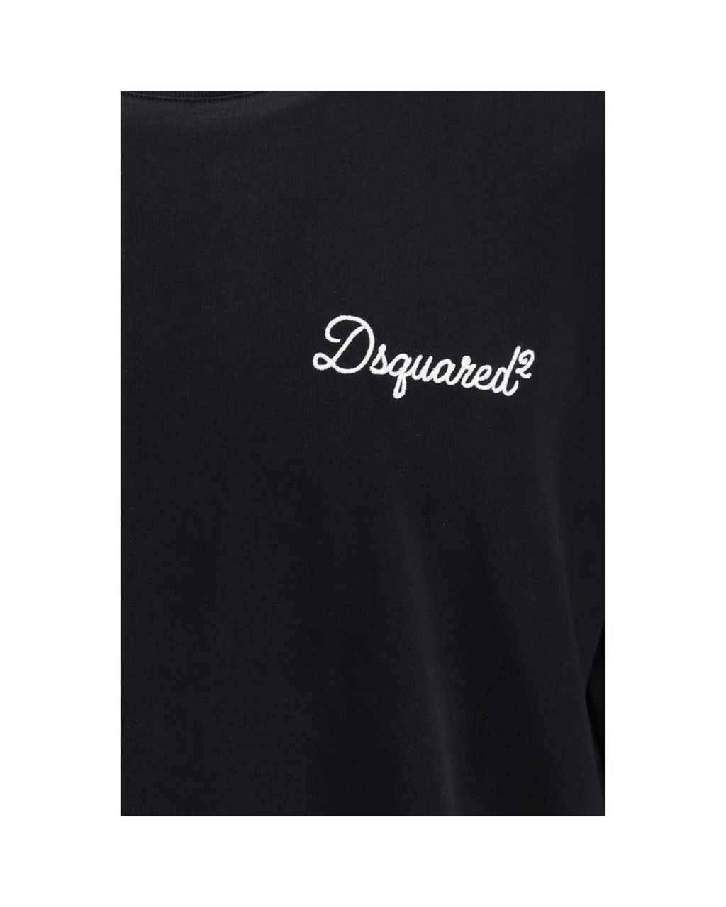 Dsquared2 Signature T-Shirt Oversize Nera con Logo Ricamato