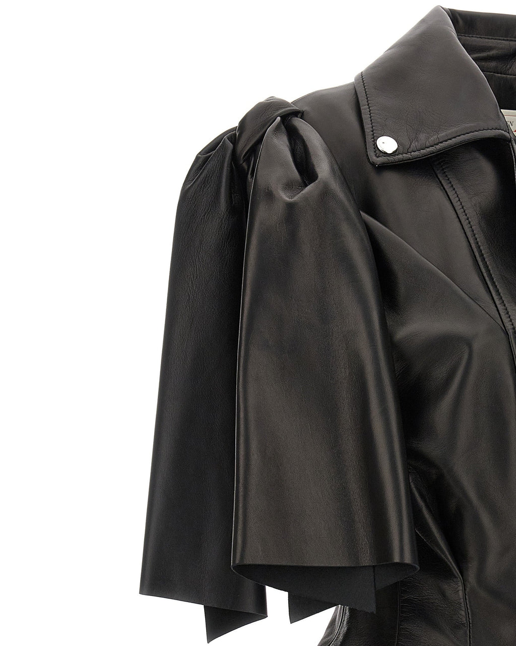 Alexander McQueen – Bow Knot Leather Biker Jacket Black