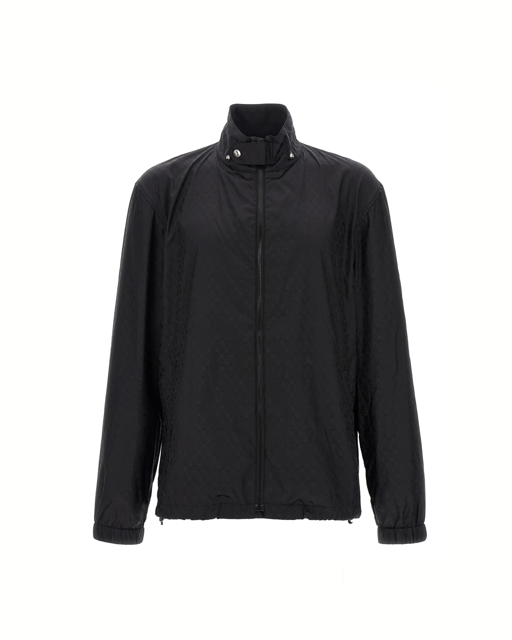 Alexander McQueen Giacca Skull Jacquard in Nylon Nero con Cappuccio