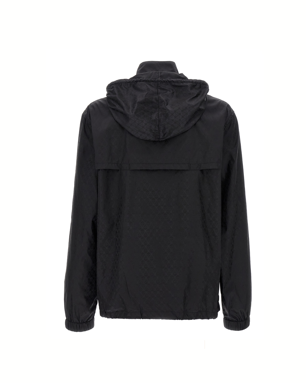 Alexander McQueen Giacca Skull Jacquard in Nylon Nero con Cappuccio