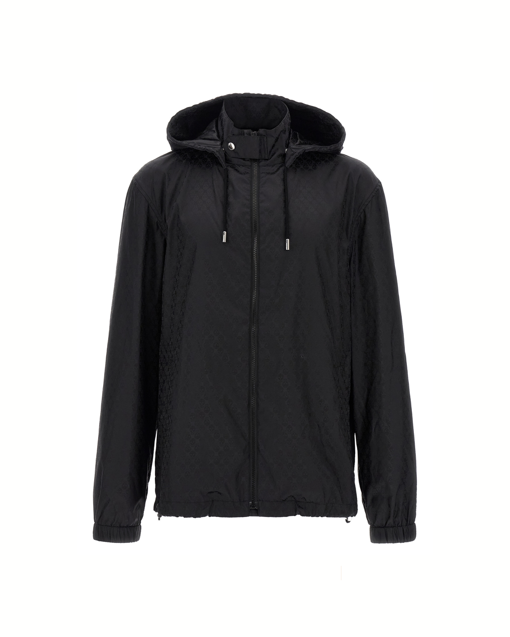 Alexander McQueen Giacca Skull Jacquard in Nylon Nero con Cappuccio