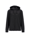 Alexander McQueen Giacca Skull Jacquard in Nylon Nero con Cappuccio