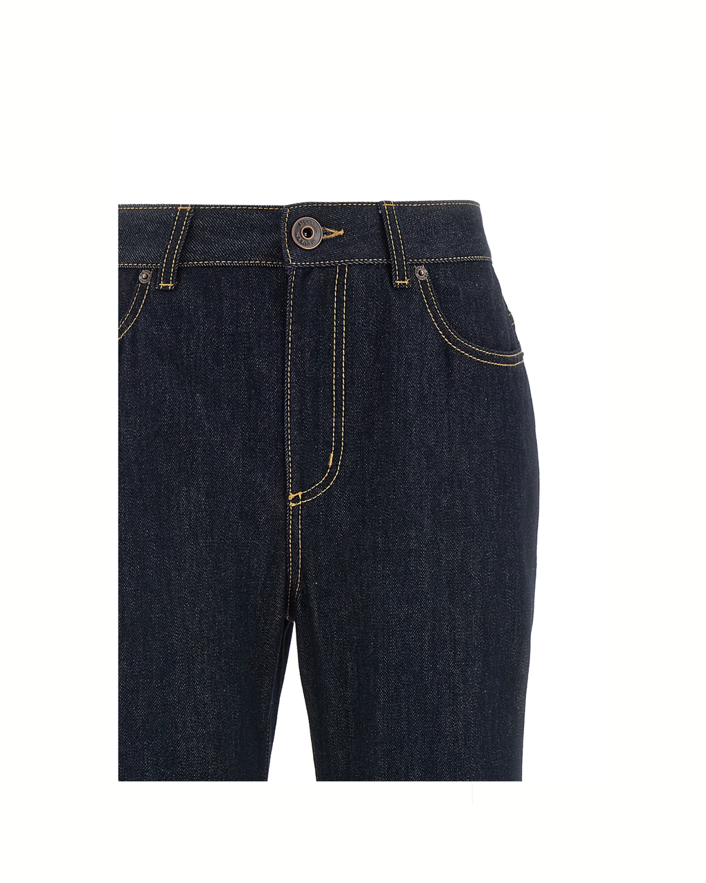Alexander McQueen – Jeans Flared in Denim Blu con Cuciture a Contrasto