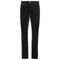 Alexander McQueen – Jeans Slim Fit Neri in Denim Premium con Logo Ricamato Tone-on-Tone