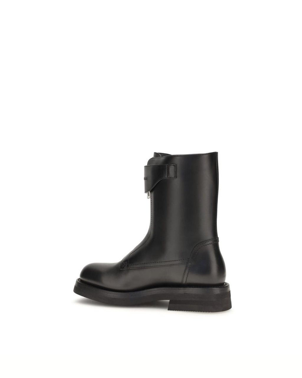 Alexander McQueen Leather Biker Boots Black