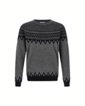 Alexander McQueen Maglione Skull Jacquard in Lana Grigia