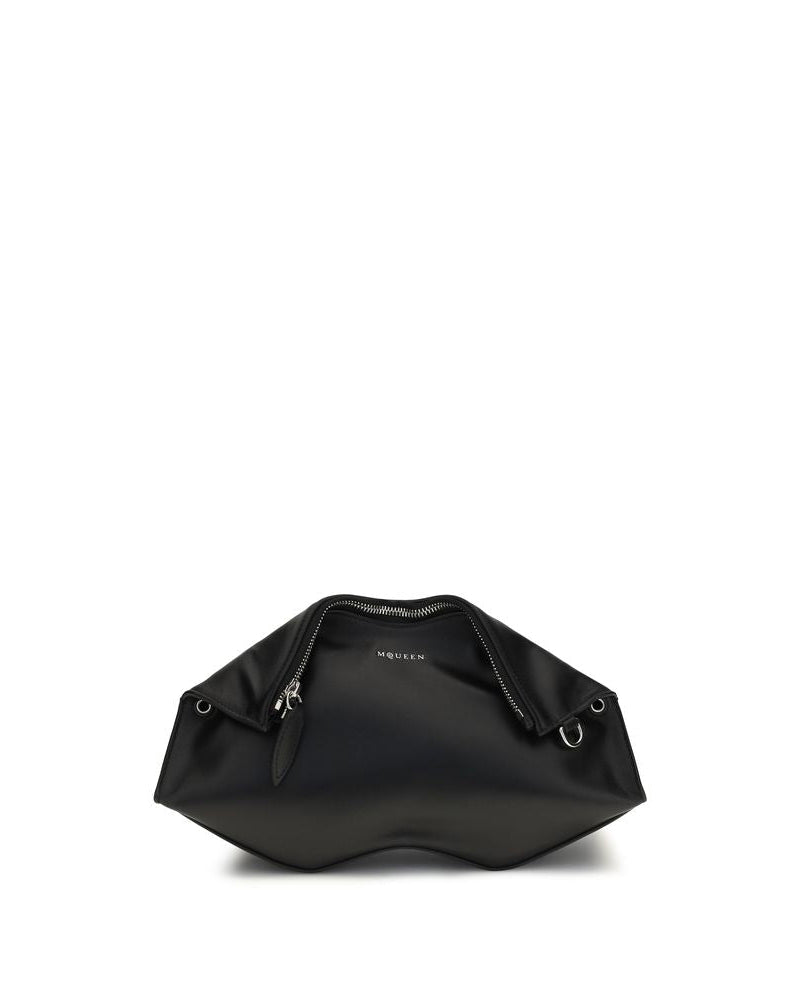 Alexander McQueen – Manta Leather Clutch Black