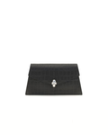 Alexander McQueen Mini Skull Clutch Nera in Pelle Stampa Coccodrillo