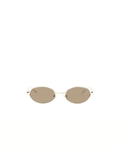 Alexander McQueen Neo Oval Sunglasses Gold