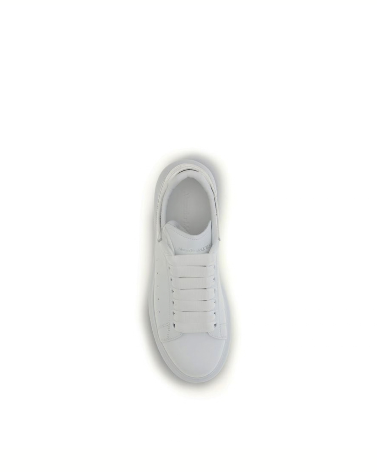 Alexander McQueen – Oversized Leather Sneakers White & Silver