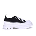 Alexander McQueen - Oversized Sneaker Tread Lace-Up Black Canvas