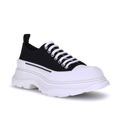 Alexander McQueen - Oversized Sneaker Tread Lace-Up Black Canvas