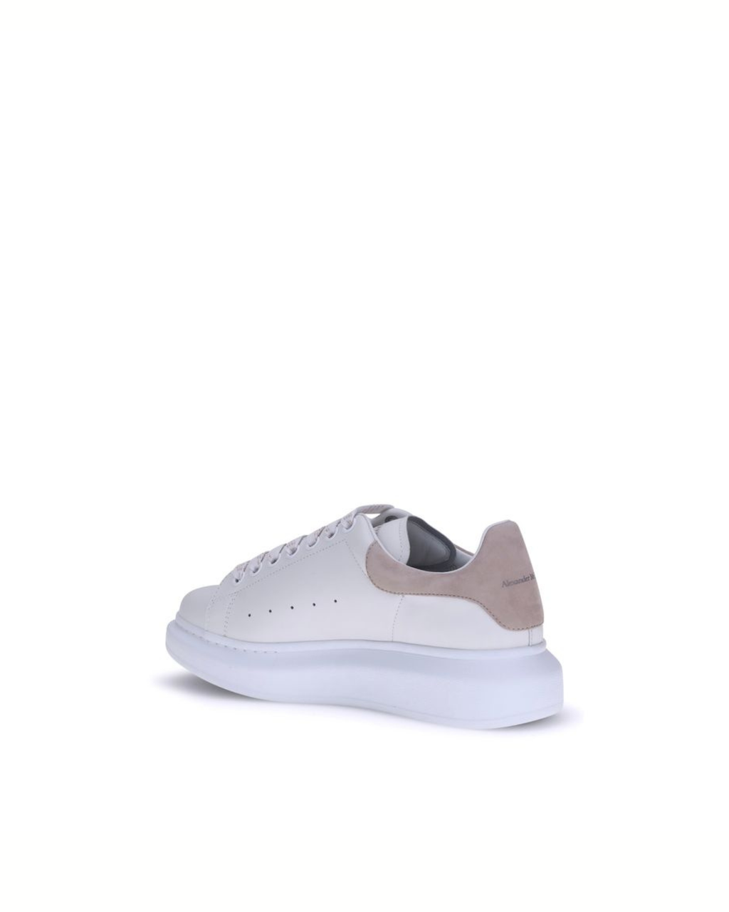 Alexander McQueen - Oversized Sneakers in Pelle Bianca e Camoscio Beige