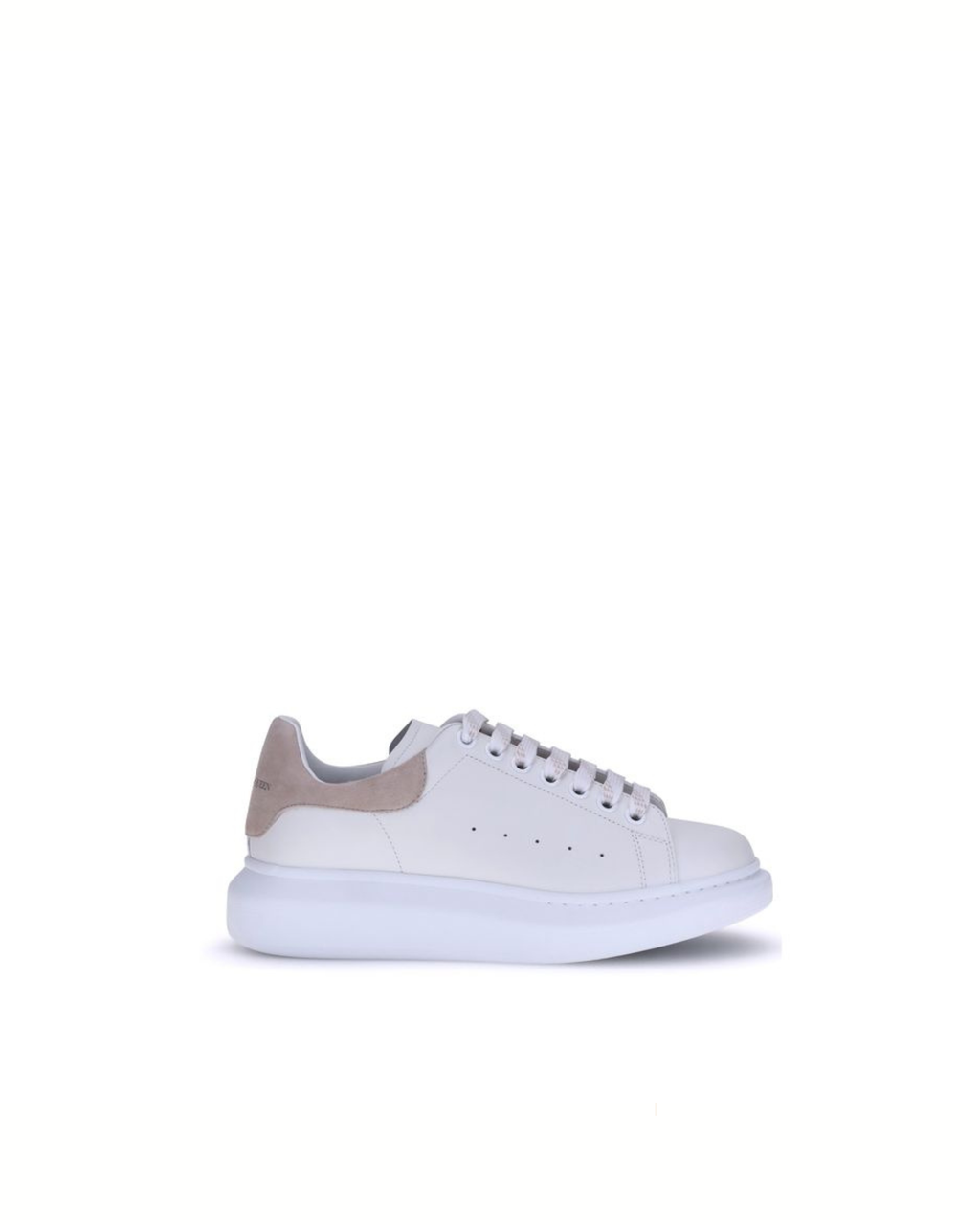 Alexander McQueen - Oversized Sneakers in Pelle Bianca e Camoscio Beige