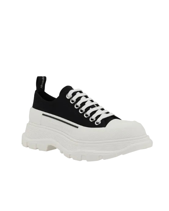 Alexander McQueen - Oversized Sneaker Tread Lace-Up Black/White