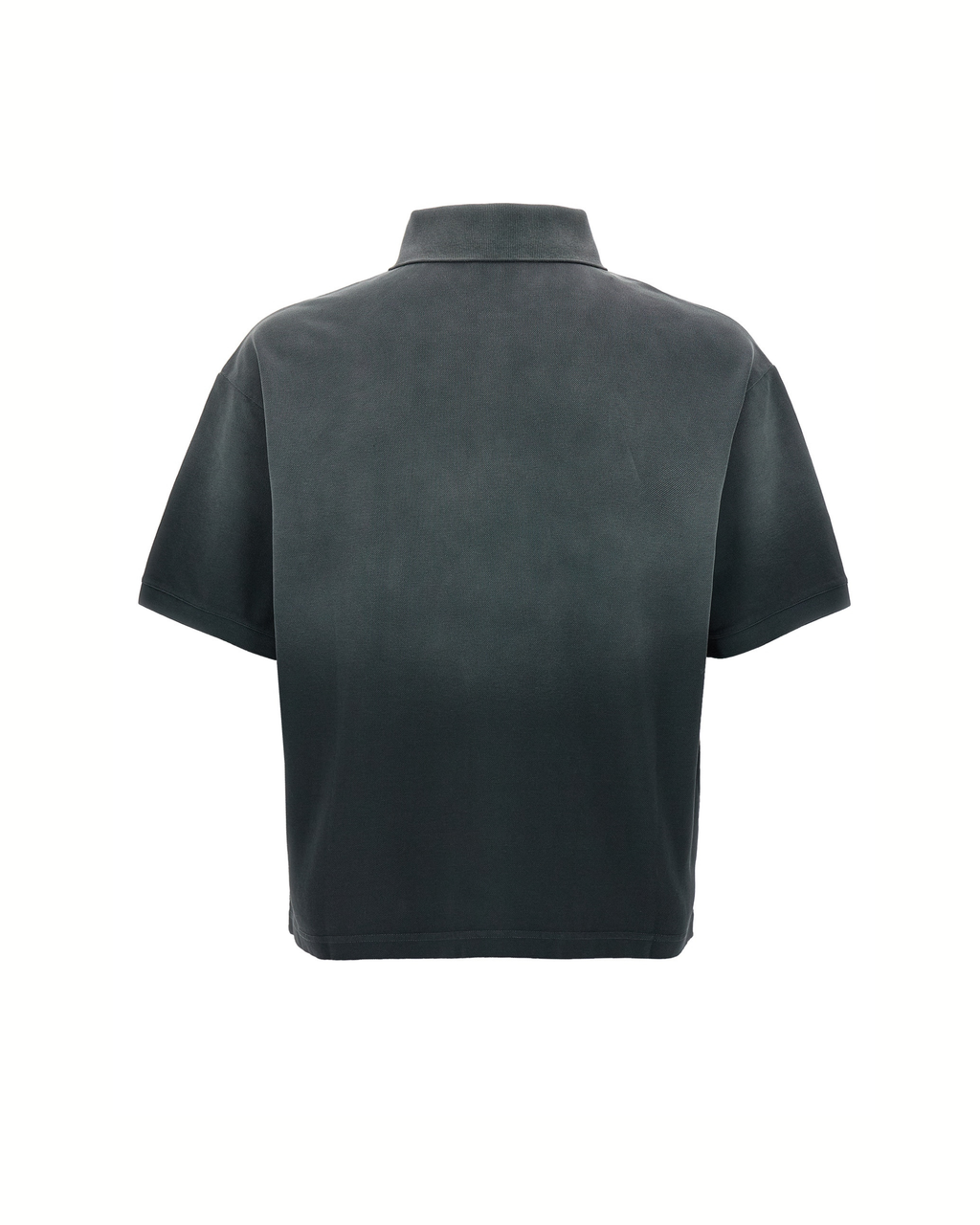 Alexander McQueen Polo Grigia in Cotone con Skull Logo in Velluto
