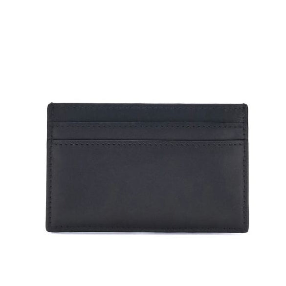 Alexander McQueen – Porta Carte in Pelle Nera con Logo Signature Bianco