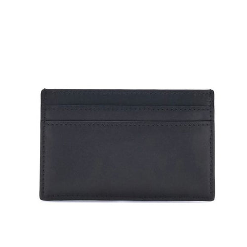 Alexander McQueen – Porta Carte in Pelle Nera con Logo Signature Bianco