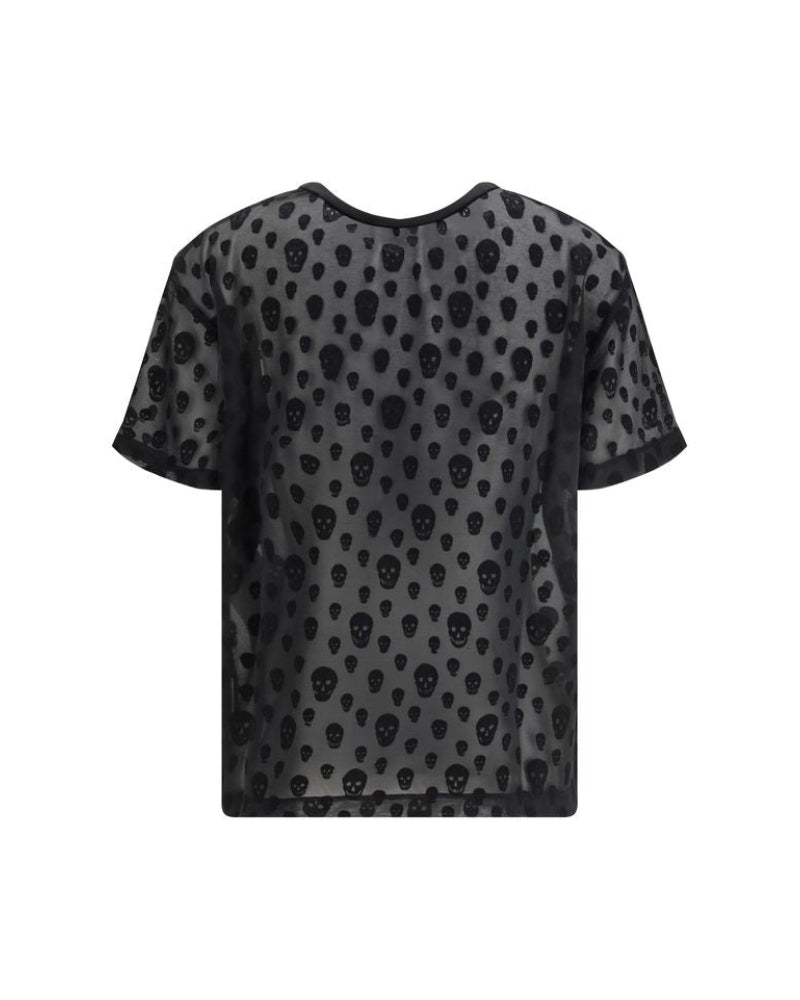 Alexander McQueen – Skull Print Sheer T-Shirt Black