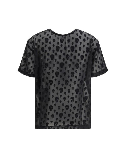 Alexander McQueen – Skull Print Sheer T-Shirt Black